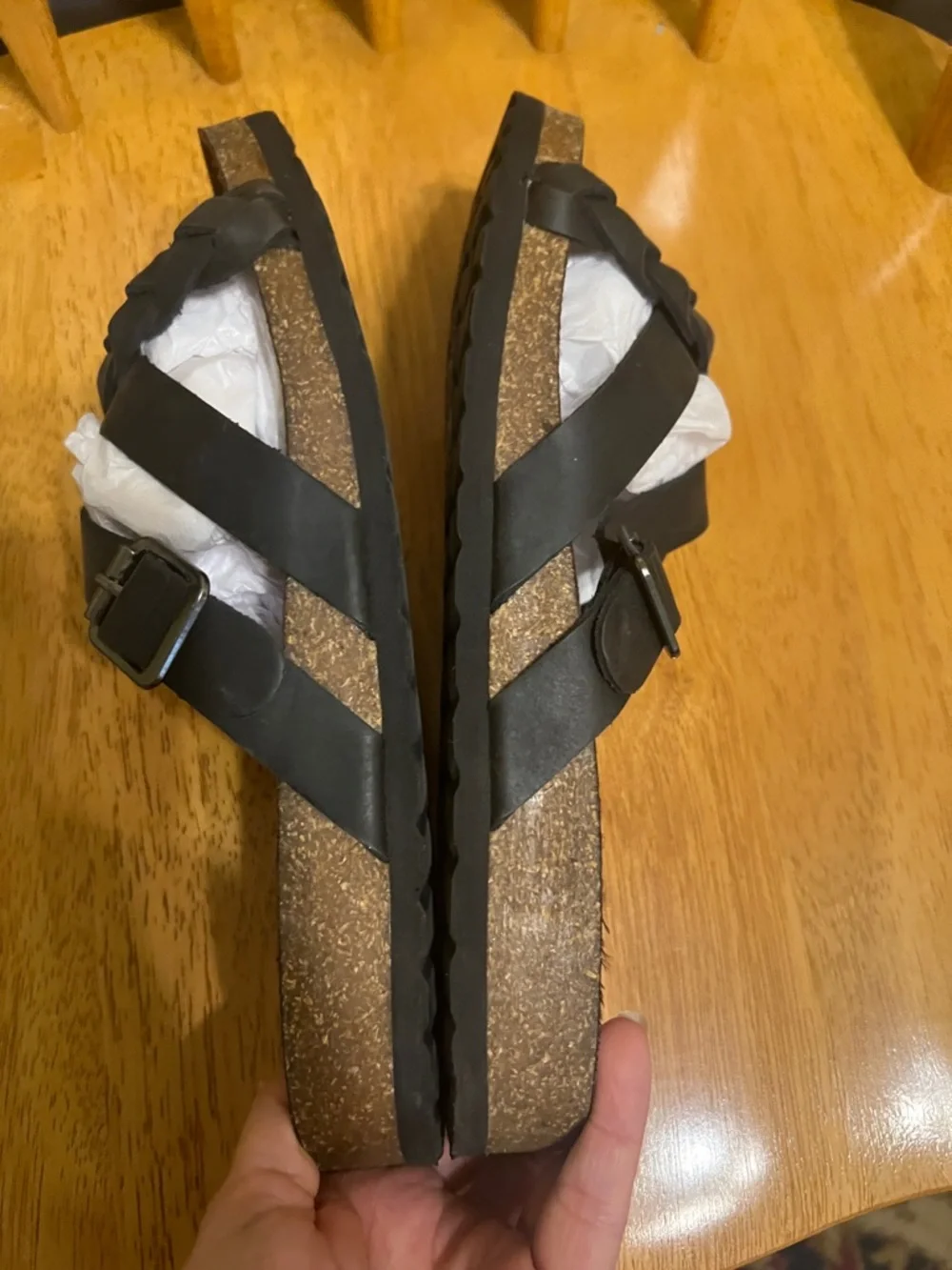 Sonoma Black Braided Strap Slide Sandals - Picture 5 of 9